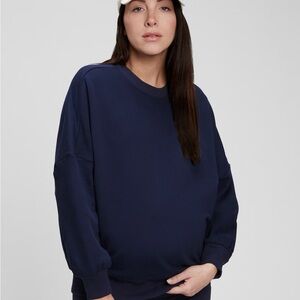 Gap women crew neck fleece sweatshirt, navy, XL/T